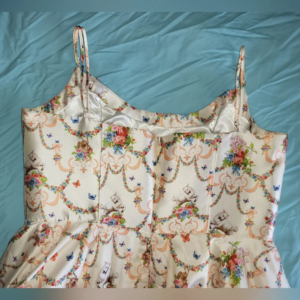 Sugar Thrillz Opulence Renaissance Corset Dress Floral 2X Dollskill Plus Size - Picture 7 of 15